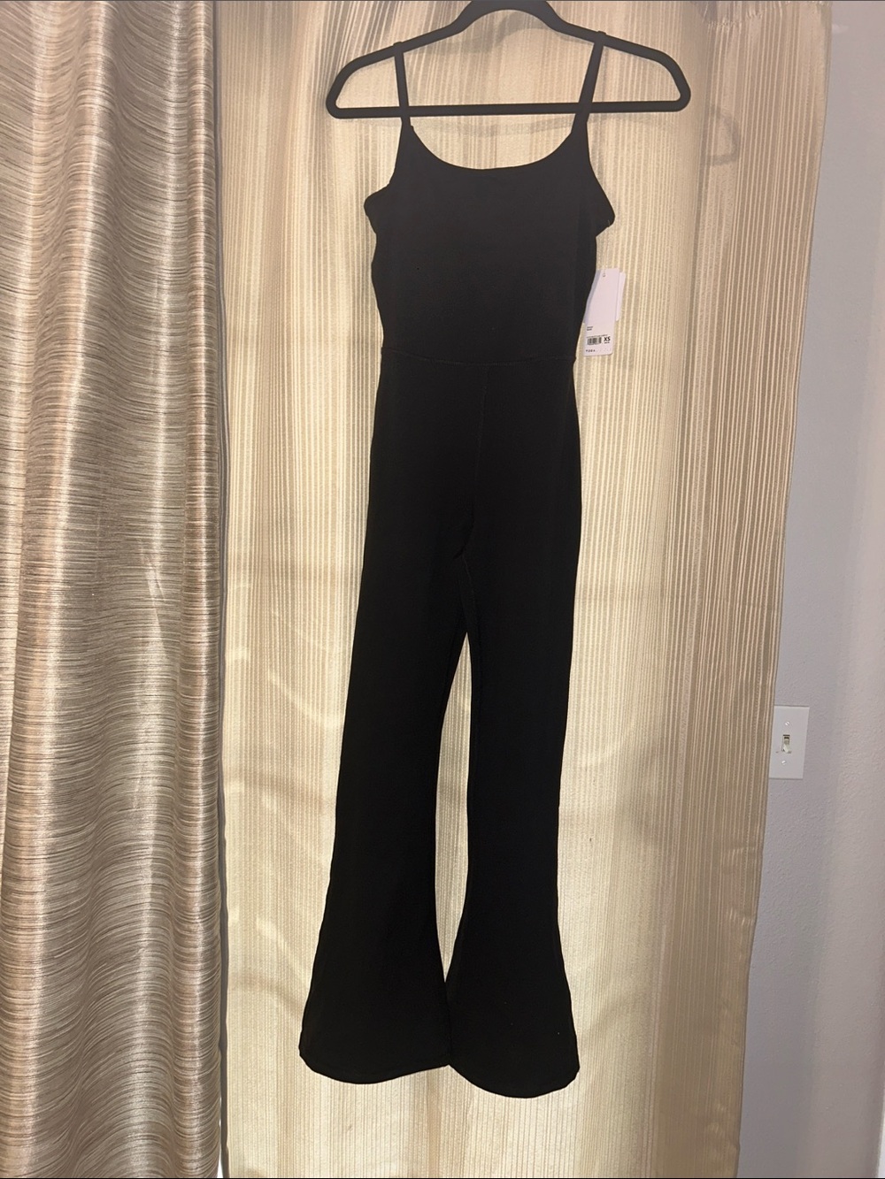 Yogalicious Black Sleeveless Flare-Leg Jumpsuit